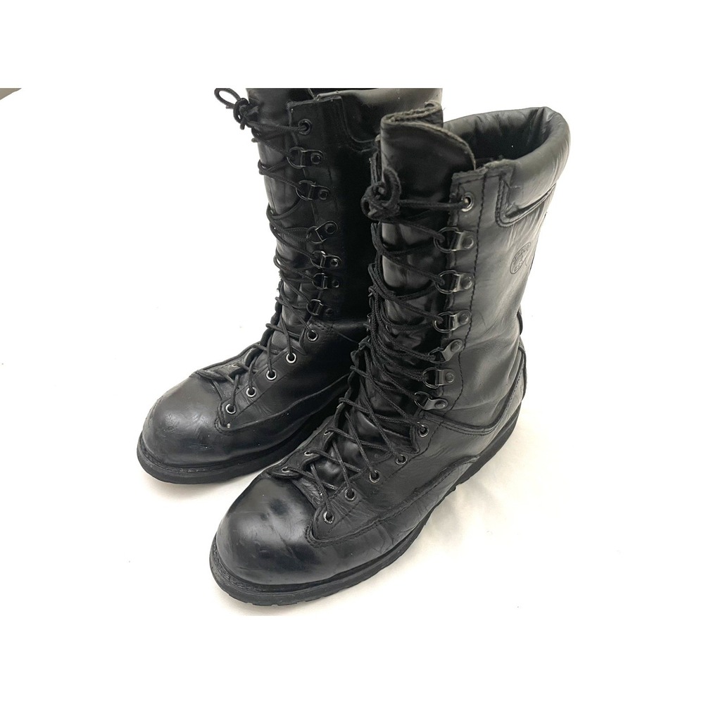 Vintage Matterhorn Leather GoreTex Combat Boots 11 M Black Vibram Made in USA